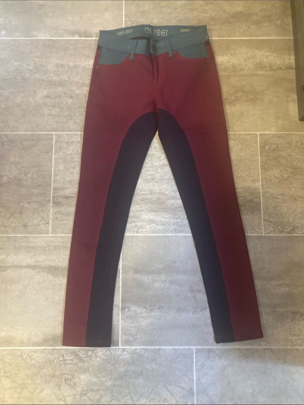 Burgundy Equestrian Riding Jeans
